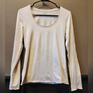 LOFT Small Cream Long Sleeve Shirt